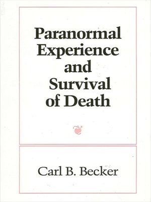 cover image of Paranormal Experience and Survival of Death